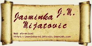 Jasminka Mijatović vizit kartica